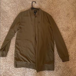 Forever 21 long green bomber